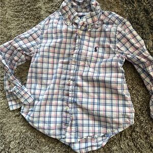 Ralph Lauren Blue and Pink Checkered Shirt
